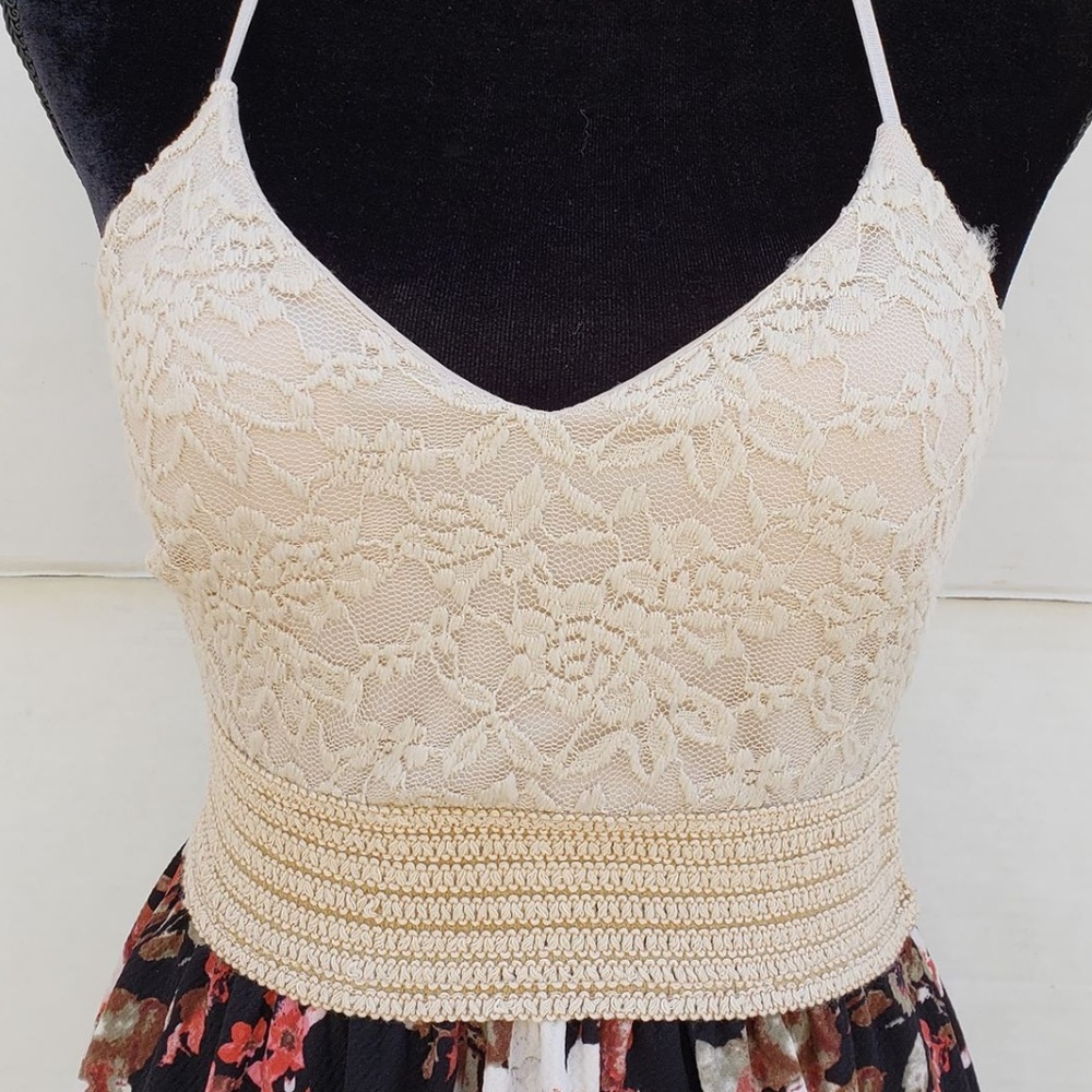 Chocolate Women's Floral Mini Dress sz Small - Picture 3 of 8